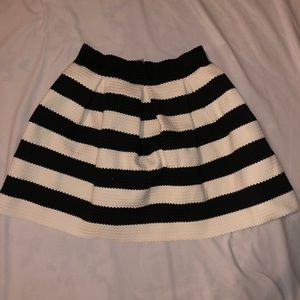 White and black stripe skater skirt size small
